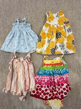 Baby Girl 6-9 Month Dress Bundle - 4 Pieces